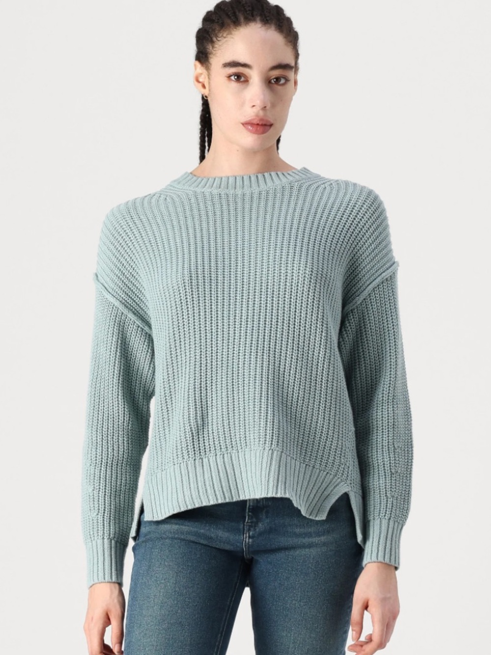 American Eagle Oversized Light Blue Light Weight Sweater Size Small